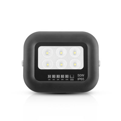 50 Watt LED Solarlicht IP65, komplett schwarz, monokristallines Silizium-Solarpanel