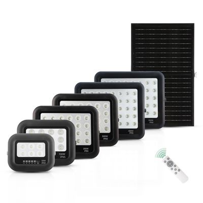 Schwarze ABS Solarleuchte Fernbedienung 50W 100W 200W 300W 400W 500W LED Solarfluter
