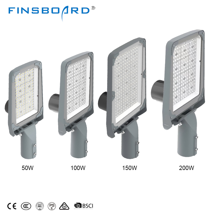 Ip67 Druckguss Aluminium 50w 100w 150w 200w Lichtkontrolle Integrierte Led-Straßenbeleuchtung