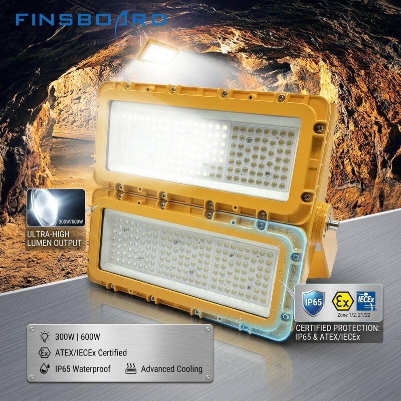 300W Explosionssicherheit LED-Flutlicht IECEx Portable Stativ Mount Temporär 36000lm IP67 Kupferfreie Aluminiumlegierung