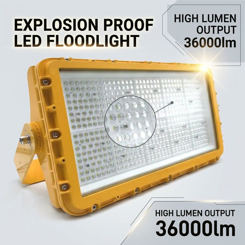 600W Explosionssichere LED-Flutleuchte IECEx Notfallbatterie Backup 72000lm IP67 Kupferfreie Aluminium Marine Beleuchtung