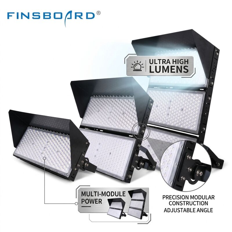 Long Lifespan 600W LED Stadium Lighting 50000Hrs IP66 Outdoor Flood Light for High School Football Field