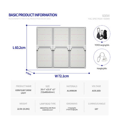Led-Panel 3x3 Wachstumslicht Pflanzenlampe 600w