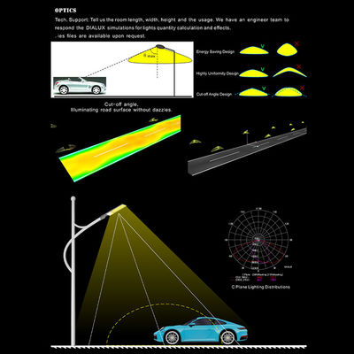 Verstellbare LED-Beleuchtung für den Garten oder die Autobahn 50 W bis 200 W Ip66 SMD LED-Lampen
