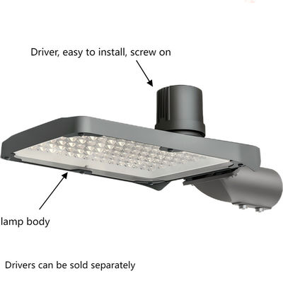 Einfache Installation Einzigartiger abnehmbarer Treiber Ip66 Druckguss Aluminium 60w 100w 150w 200w Lichtkontrolle Integrierte Led-Straßenbeleuchtung