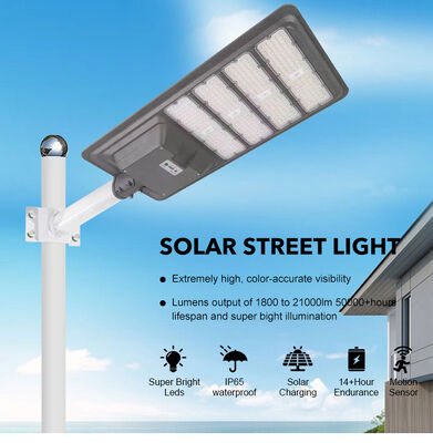 Außen All-in-One Bewegungssensor ABS Solar LED Straßenleuchte 100W 200W 300W 500W LED Solar Straßenlicht